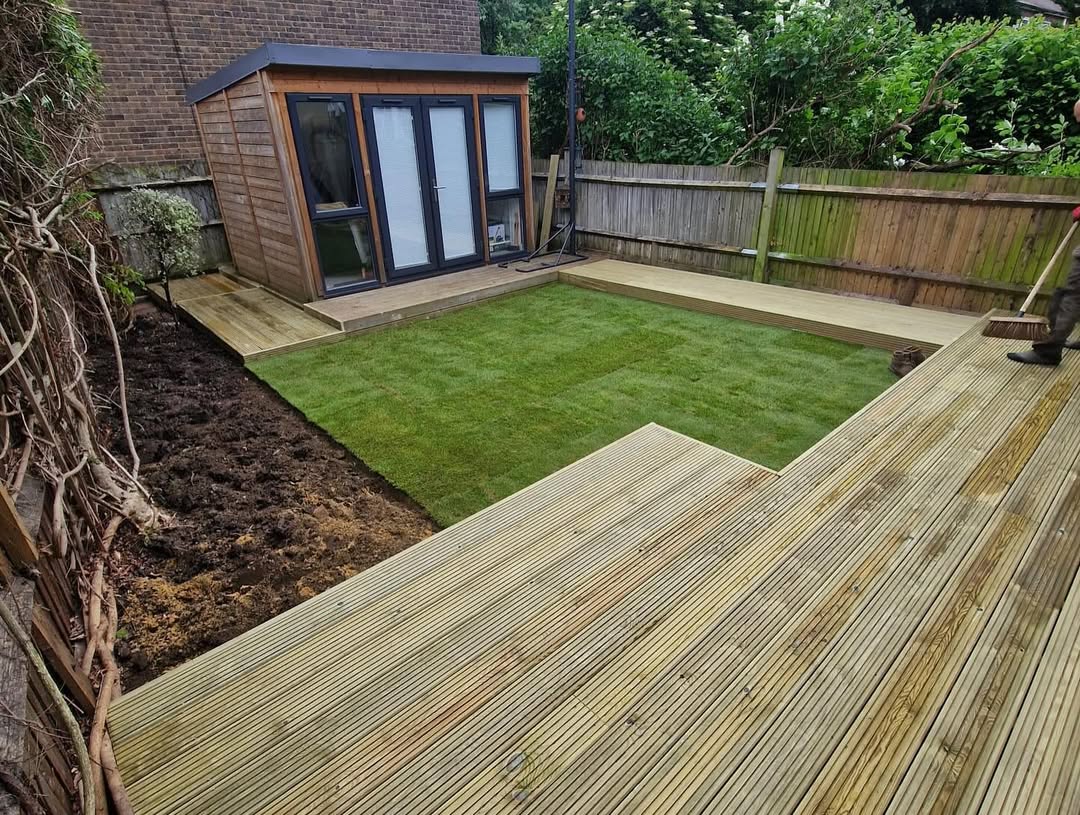 Decking and lawn project